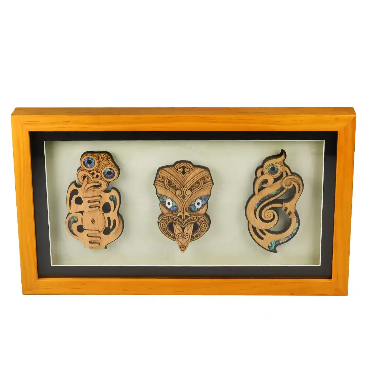 Medium framed Māori artwork