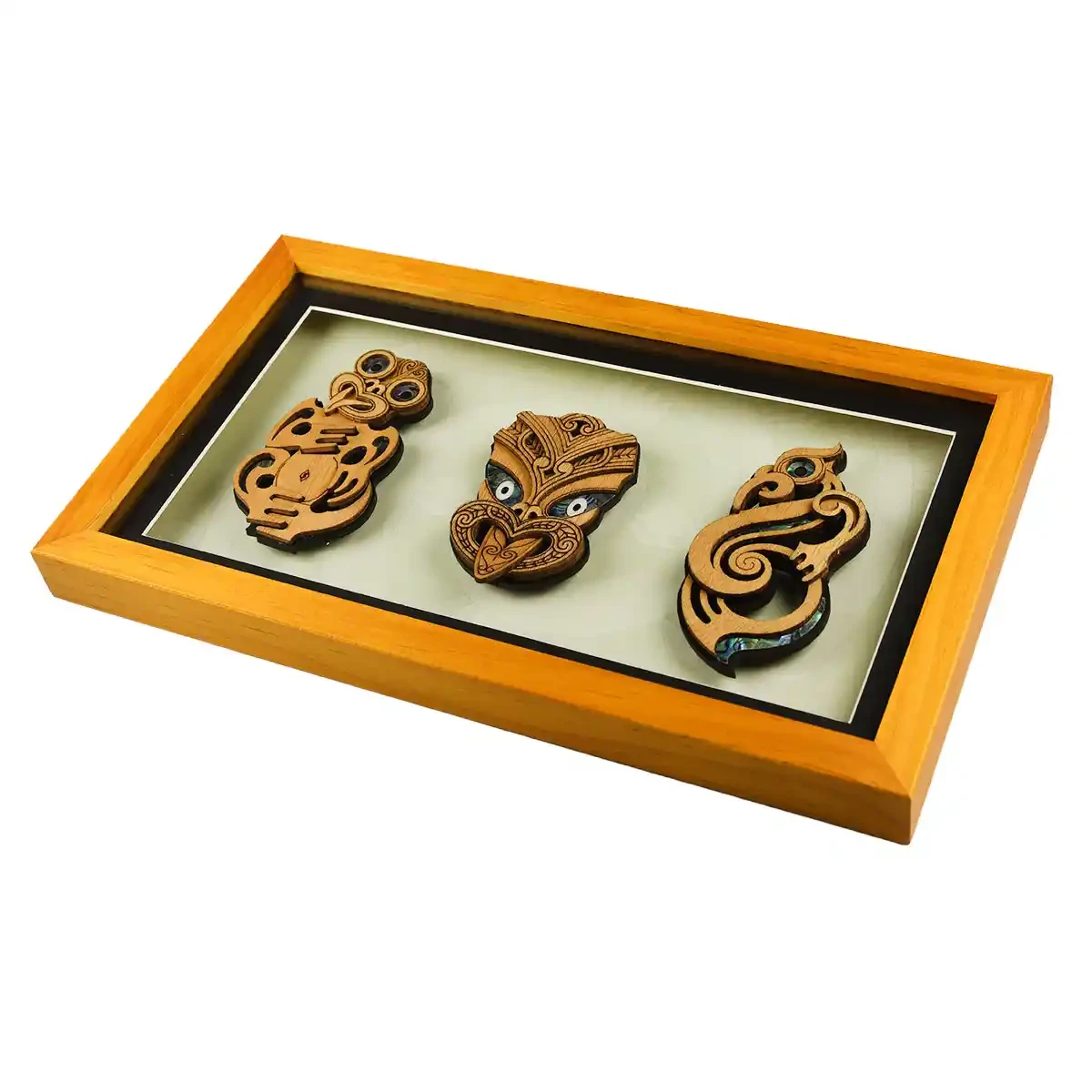 Medium framed Māori artwork