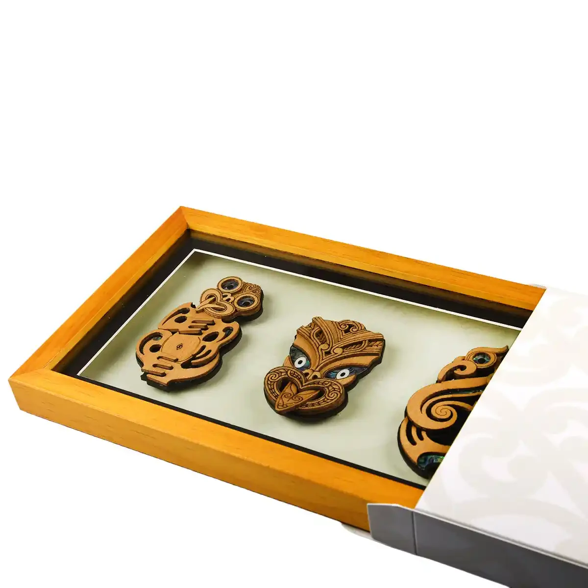 Medium framed Māori artwork