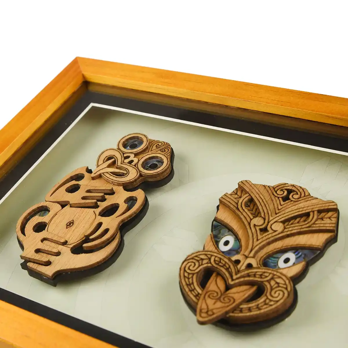 Medium framed Māori artwork