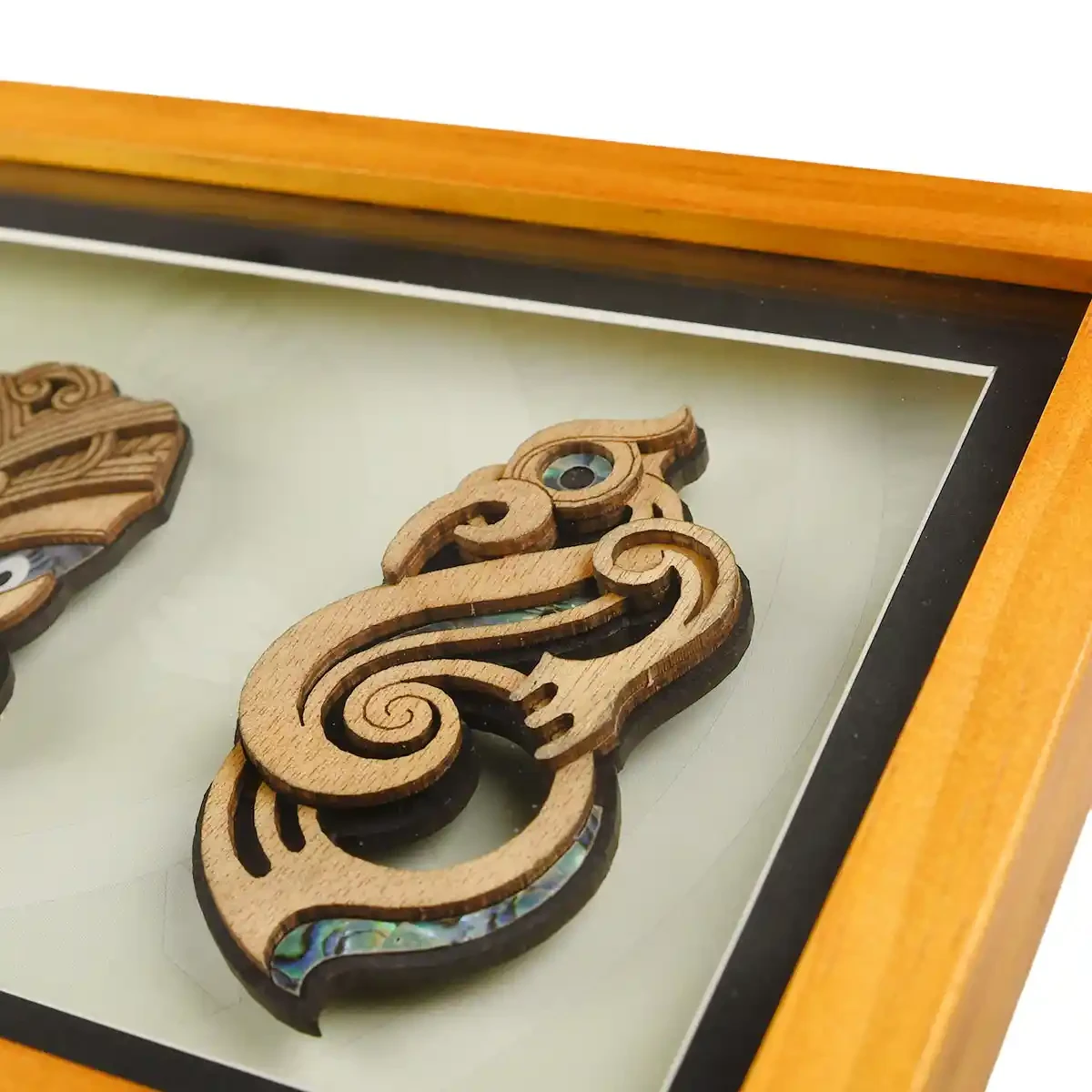 Medium framed Māori artwork