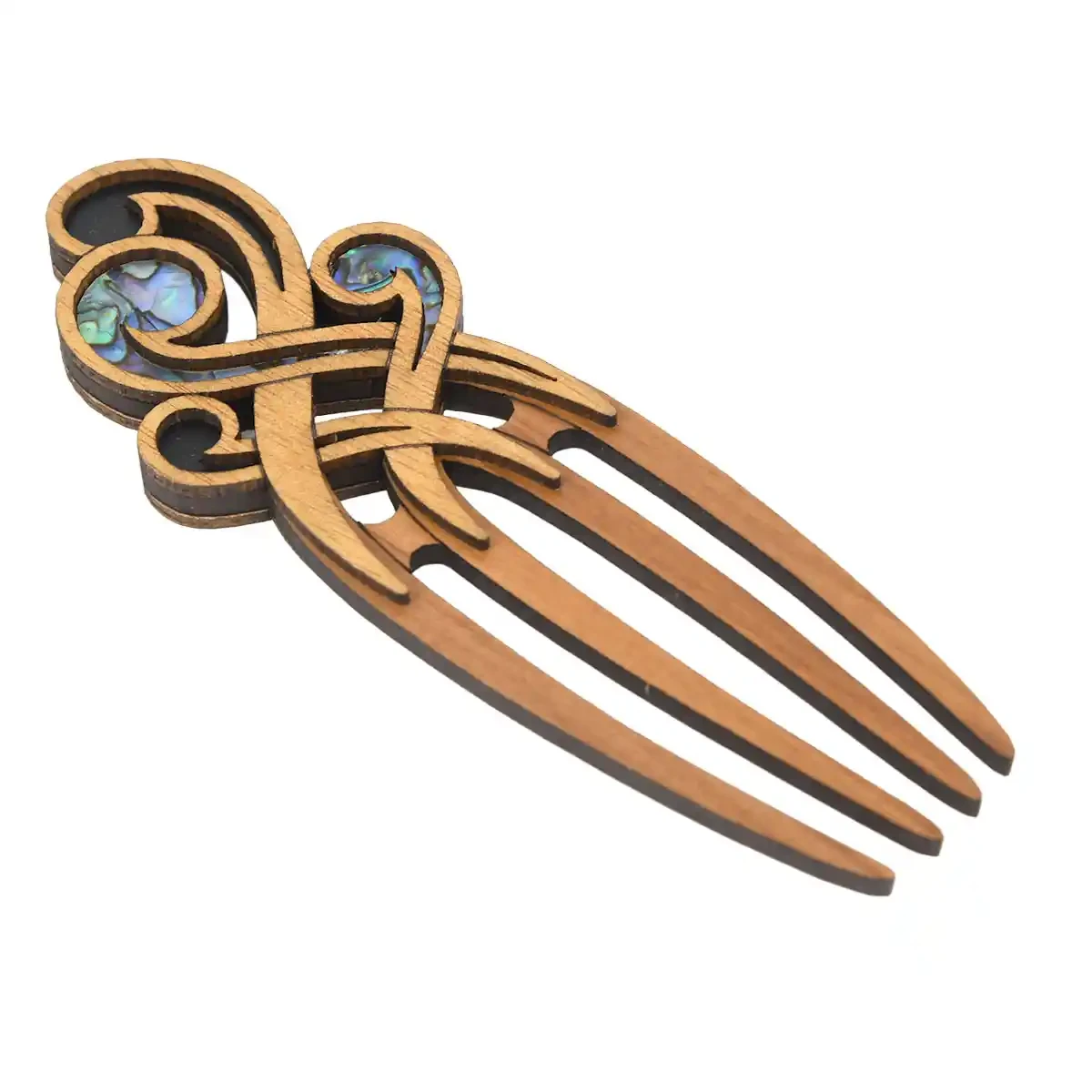 Heru Māori hair comb, 4 pin