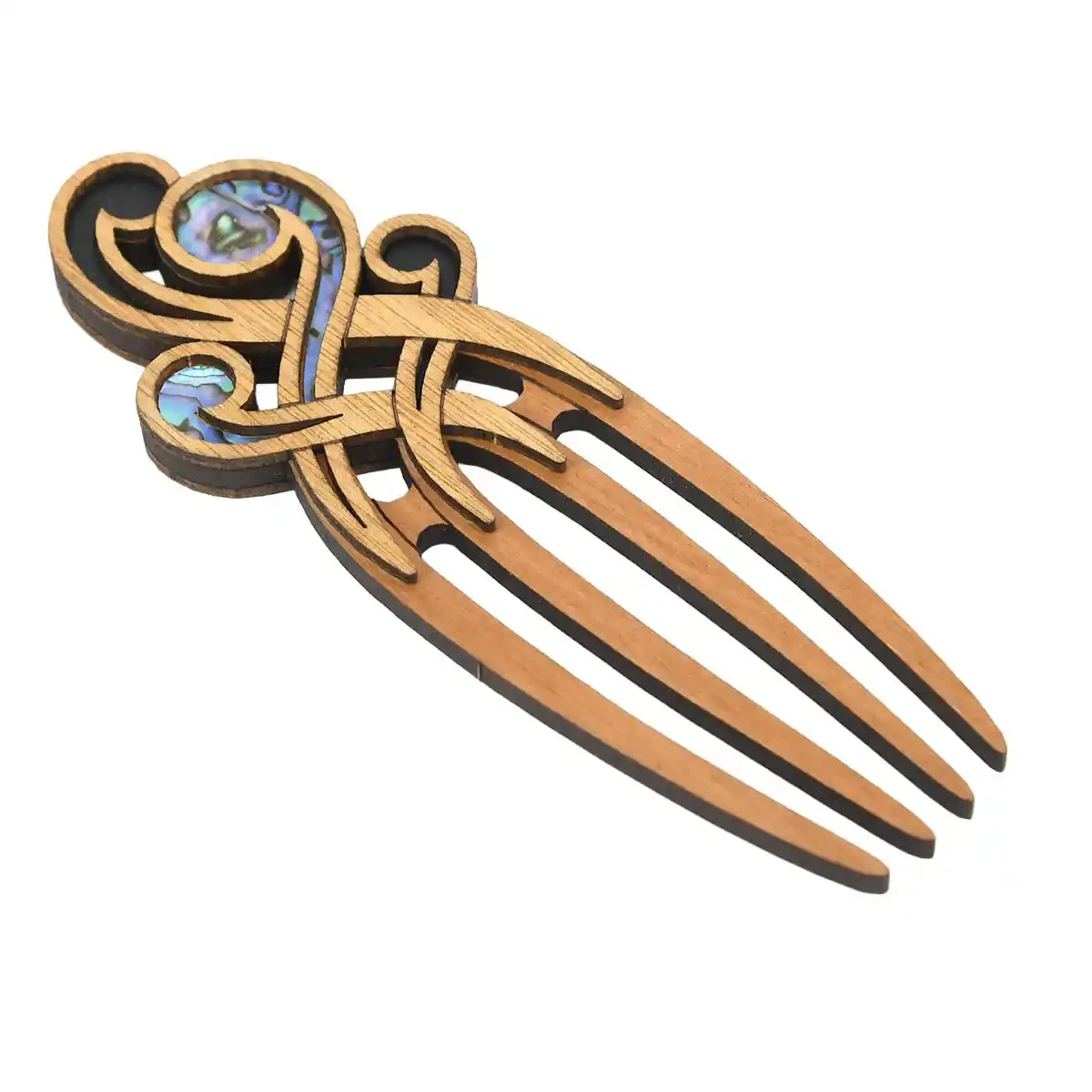 Heru Māori hair comb, 4 pin