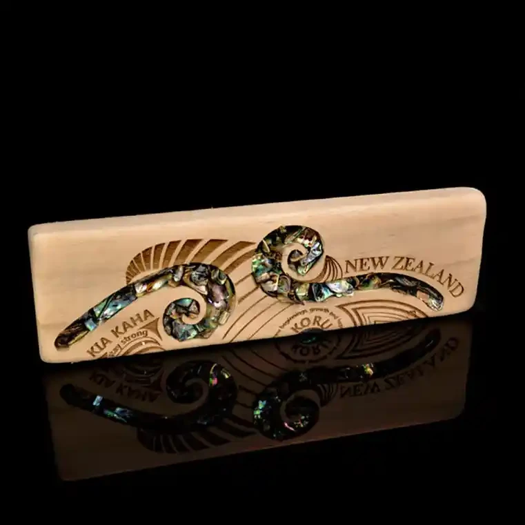 Recycled wood with koru