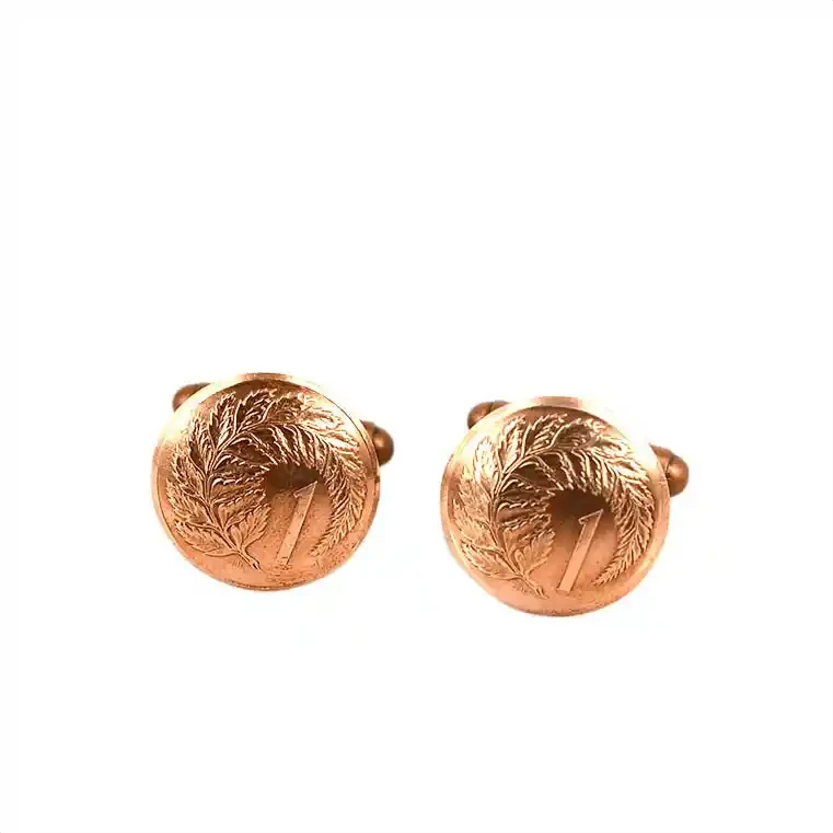 Coin cufflinks: One cent
