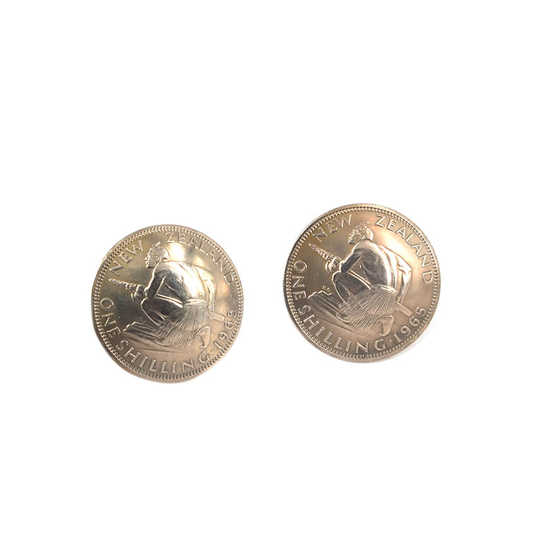 Cufflinks: one shilling coins