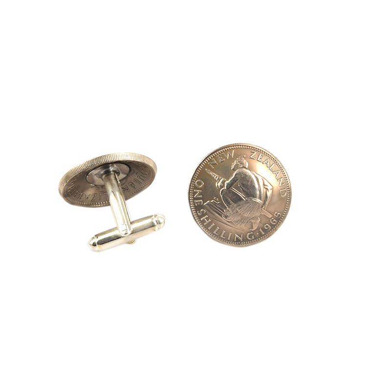 Cufflinks: one shilling coins