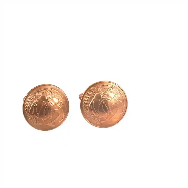 Cufflinks: two cent coins