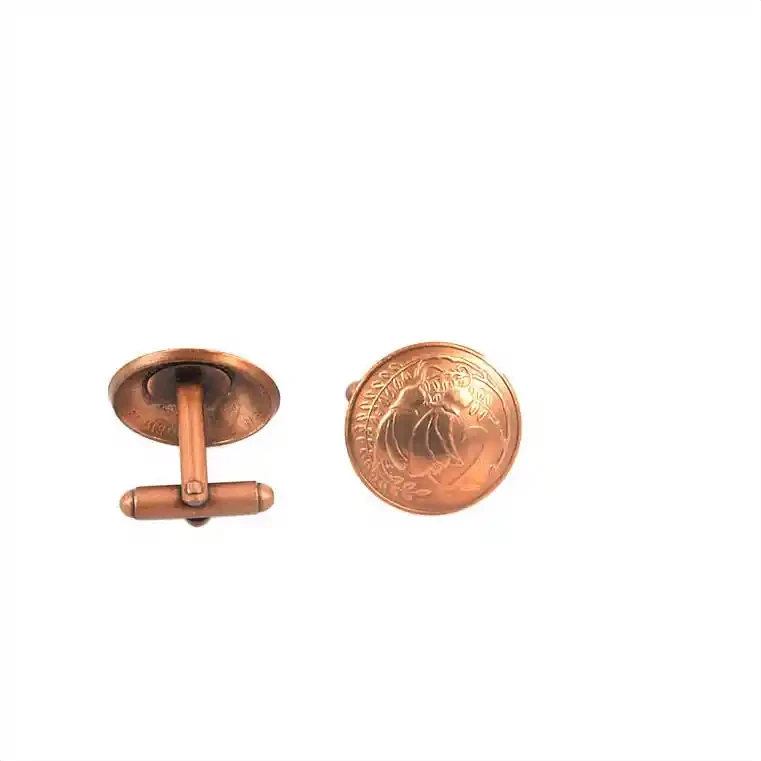 Cufflinks: two cent coins