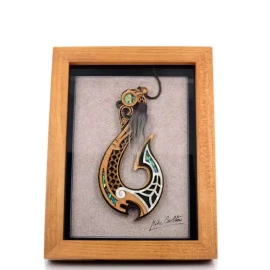 Māori wall art fishhook