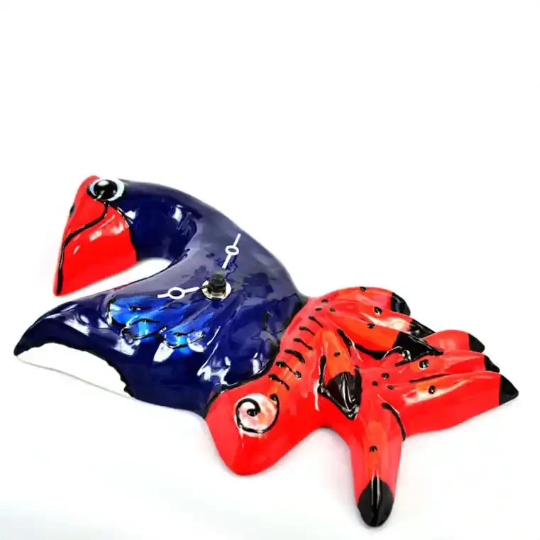 Ceramic pūkeko clocks