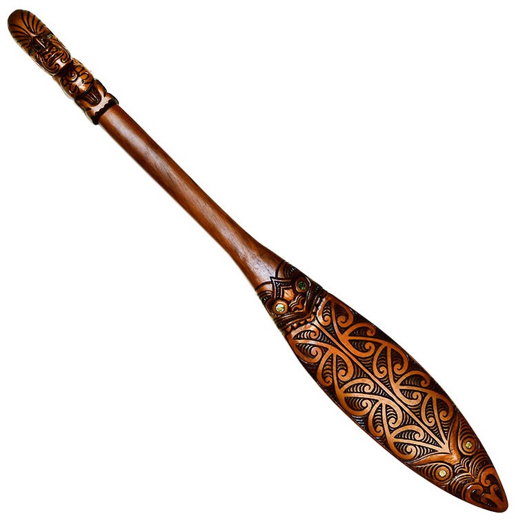 Large Māori wooden paddle