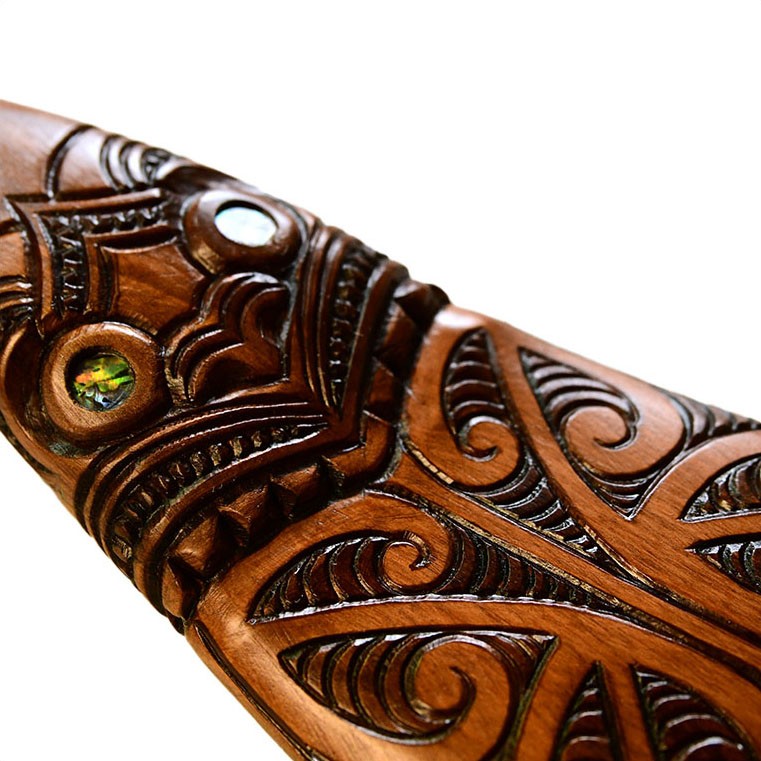 Large Māori wooden paddle