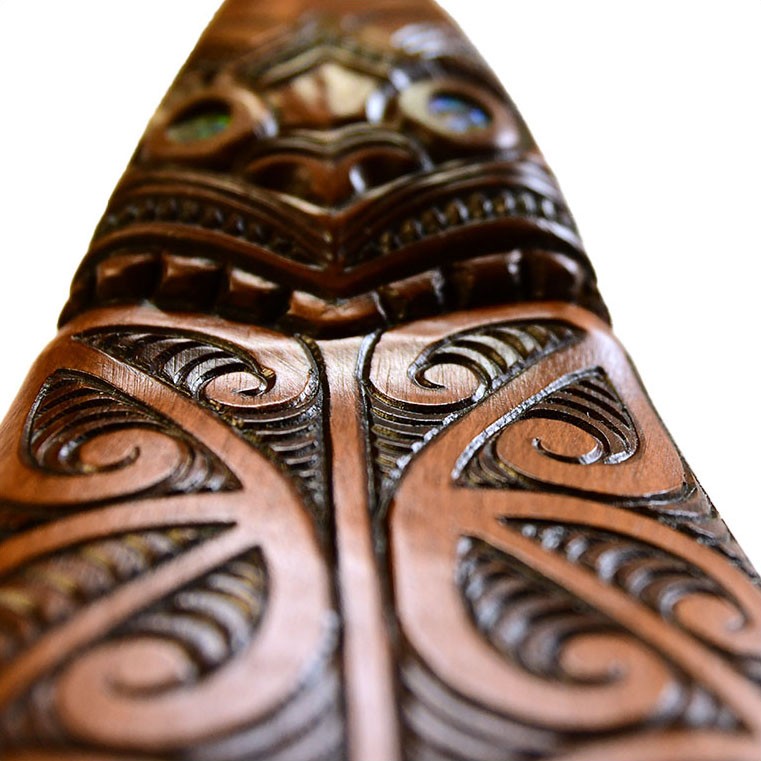 Large Māori wooden paddle