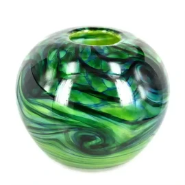 Glass bush bowl. NZ glass art