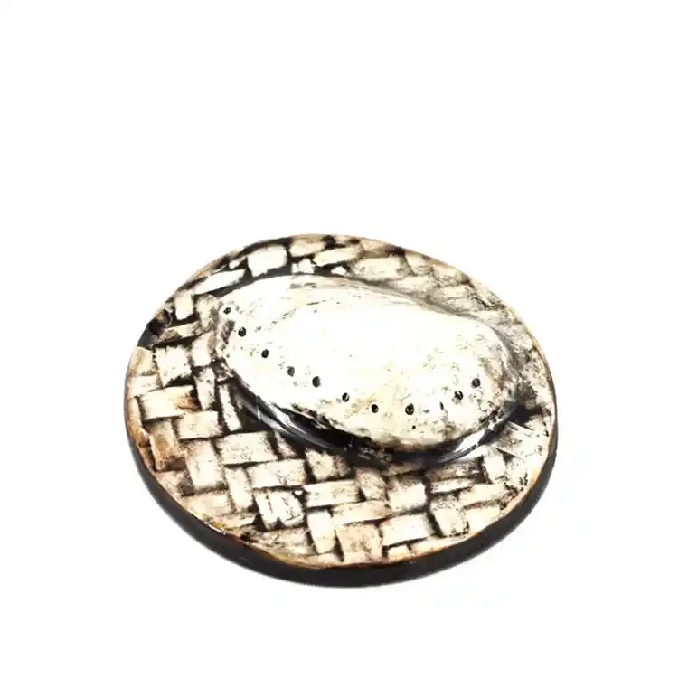 Round ceramic paua decoration