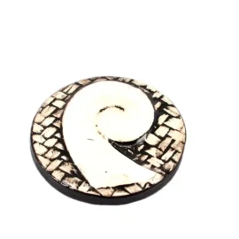 Round ceramic koru decoration