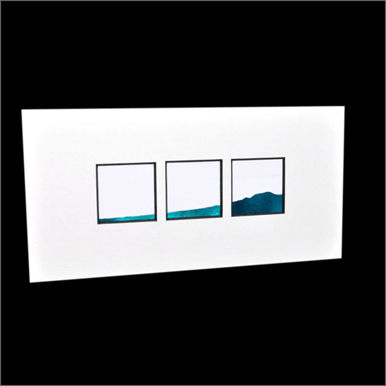 Rangitoto teal foil print