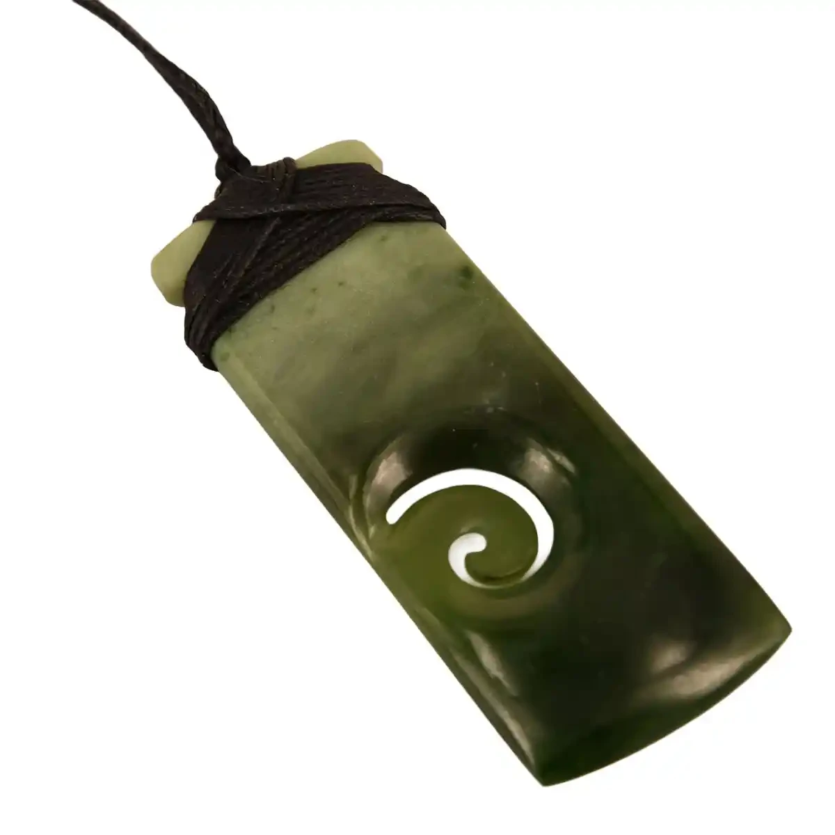 Greenstone toki with single koru