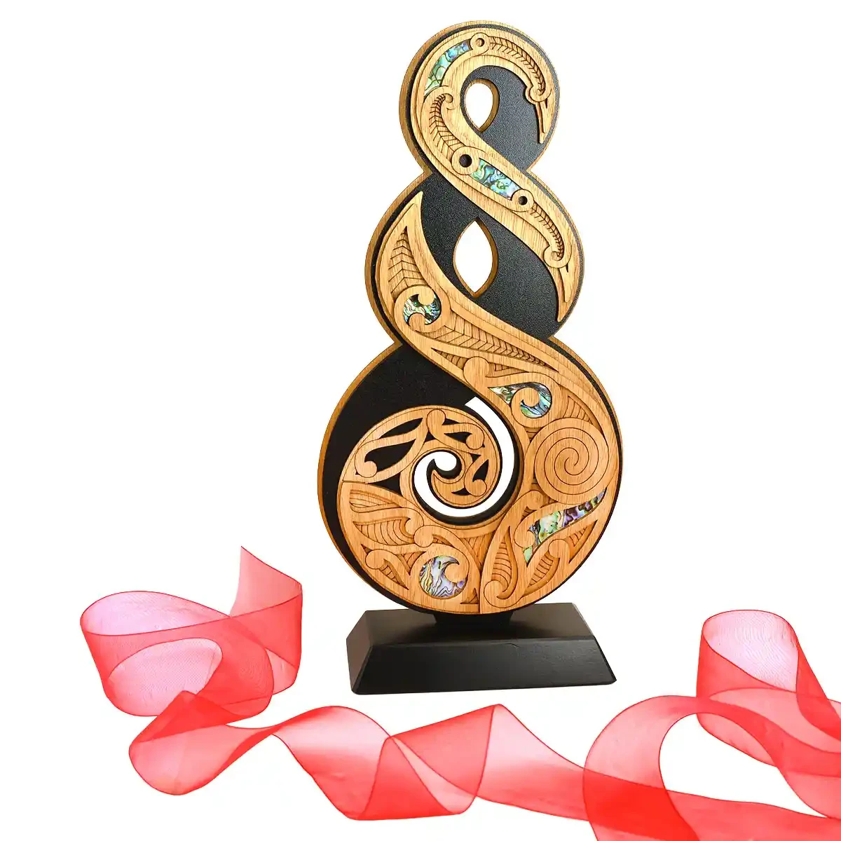 Large double twist pikorua trophy