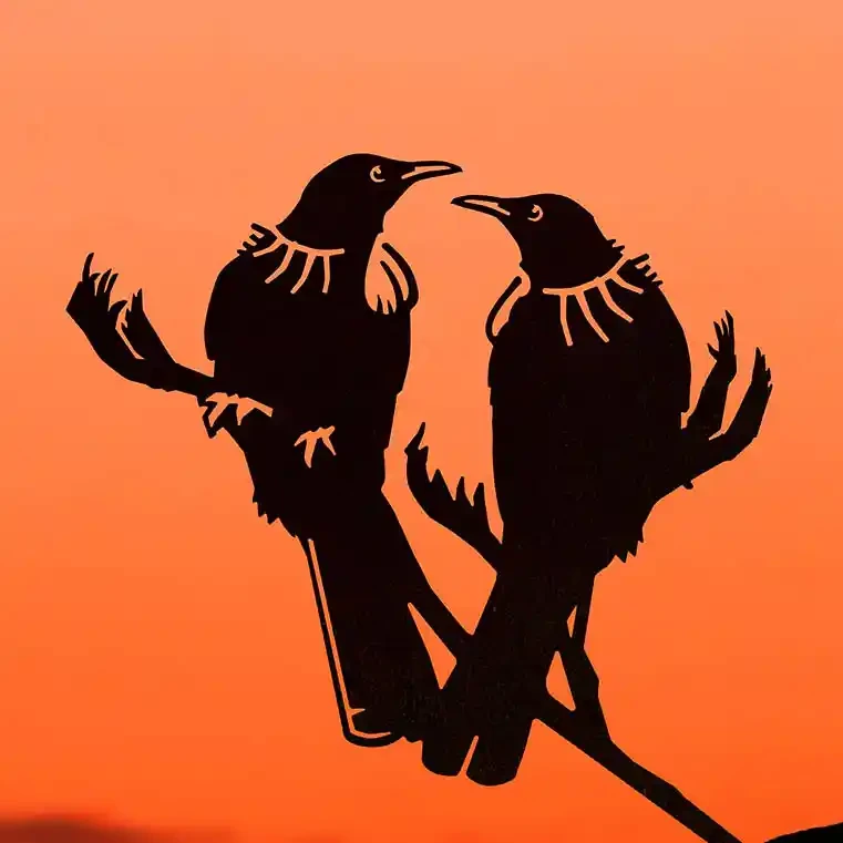 Metalbird double tūī silhouette