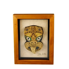 Contemporary Māori art. Framed Māori wheku