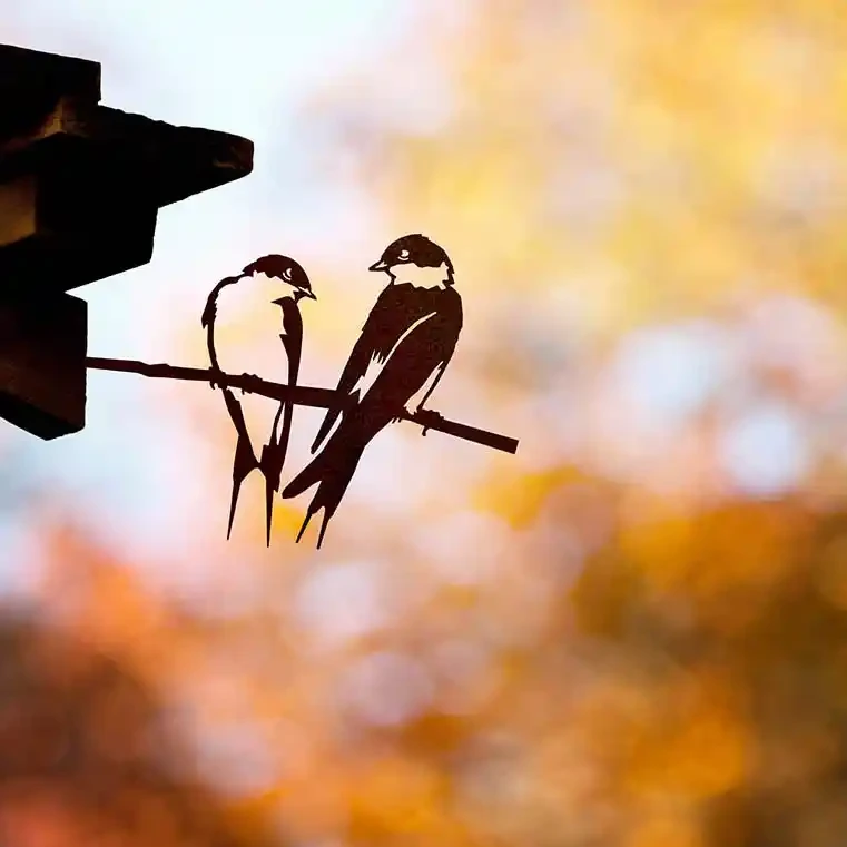 Metalbird swallows silhouette