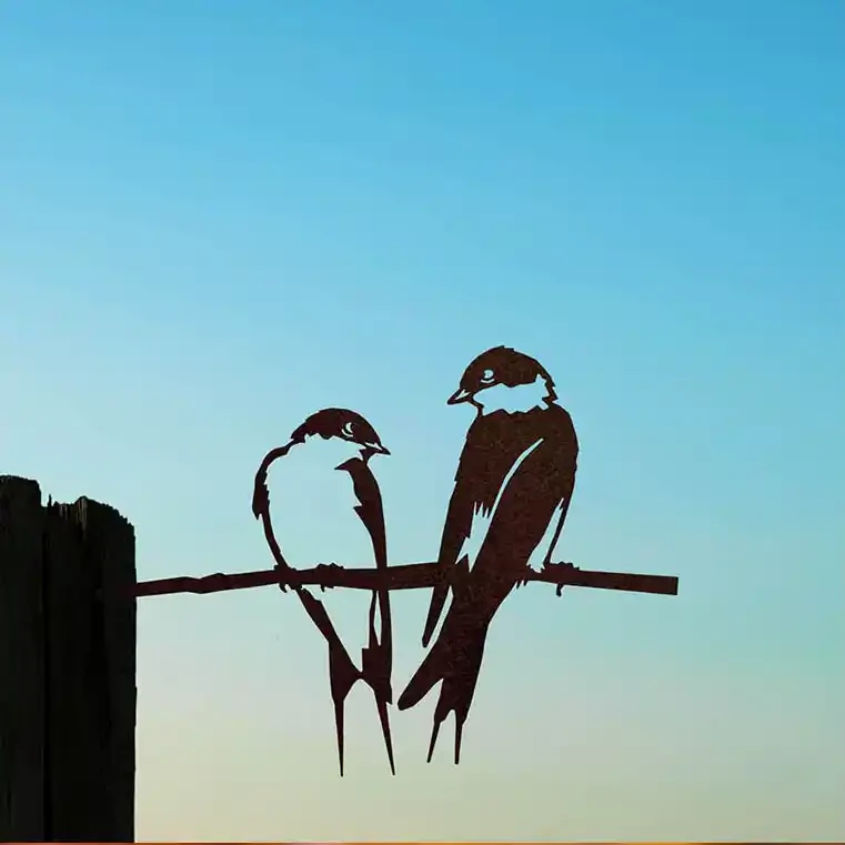 Metalbird swallows silhouette