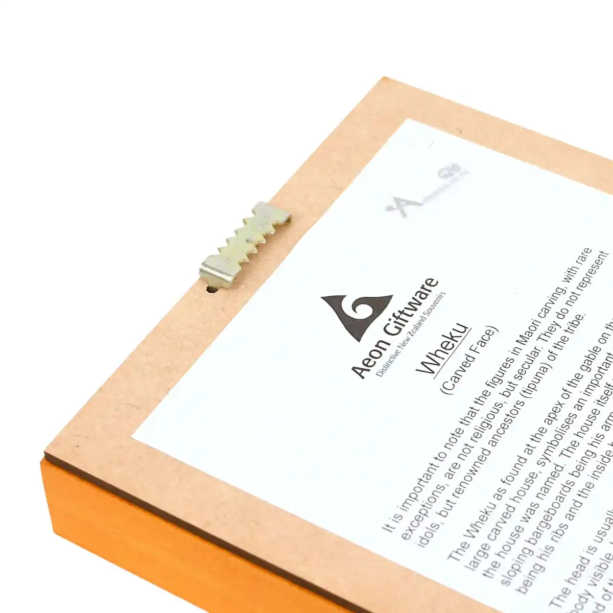 Contemporary Māori art. Framed Māori wheku, medium