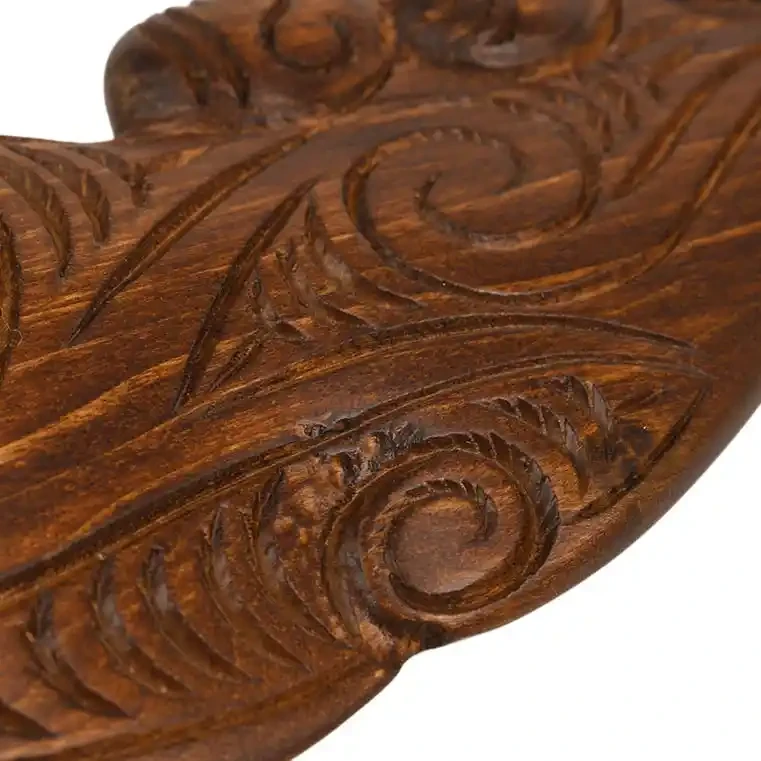 Carved wooden wahaika club
