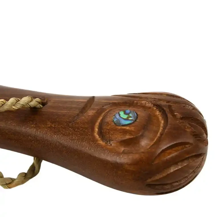 Carved wooden wahaika club