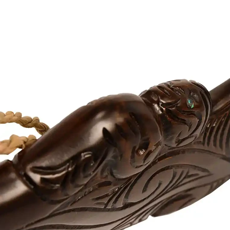 Carved wooden wahaika club