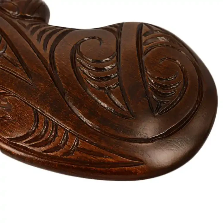 Carved wooden wahaika club