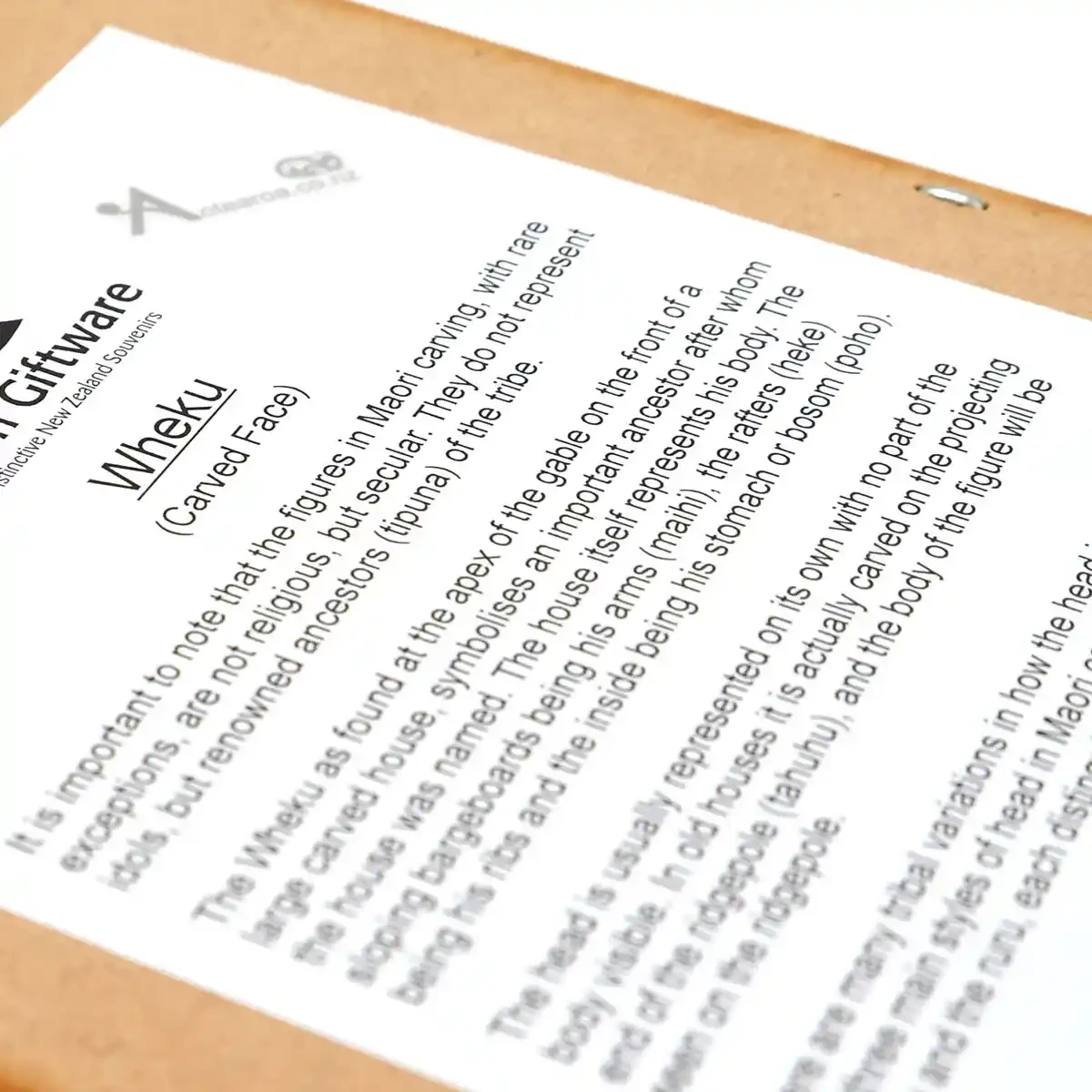 Framed Māori wheku wall decoration