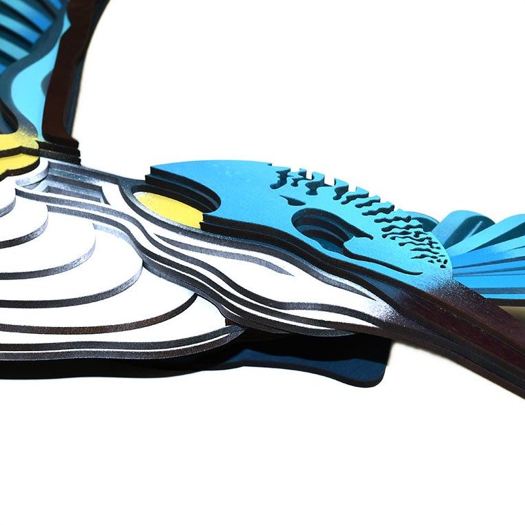 Kōtare kingfisher wall art