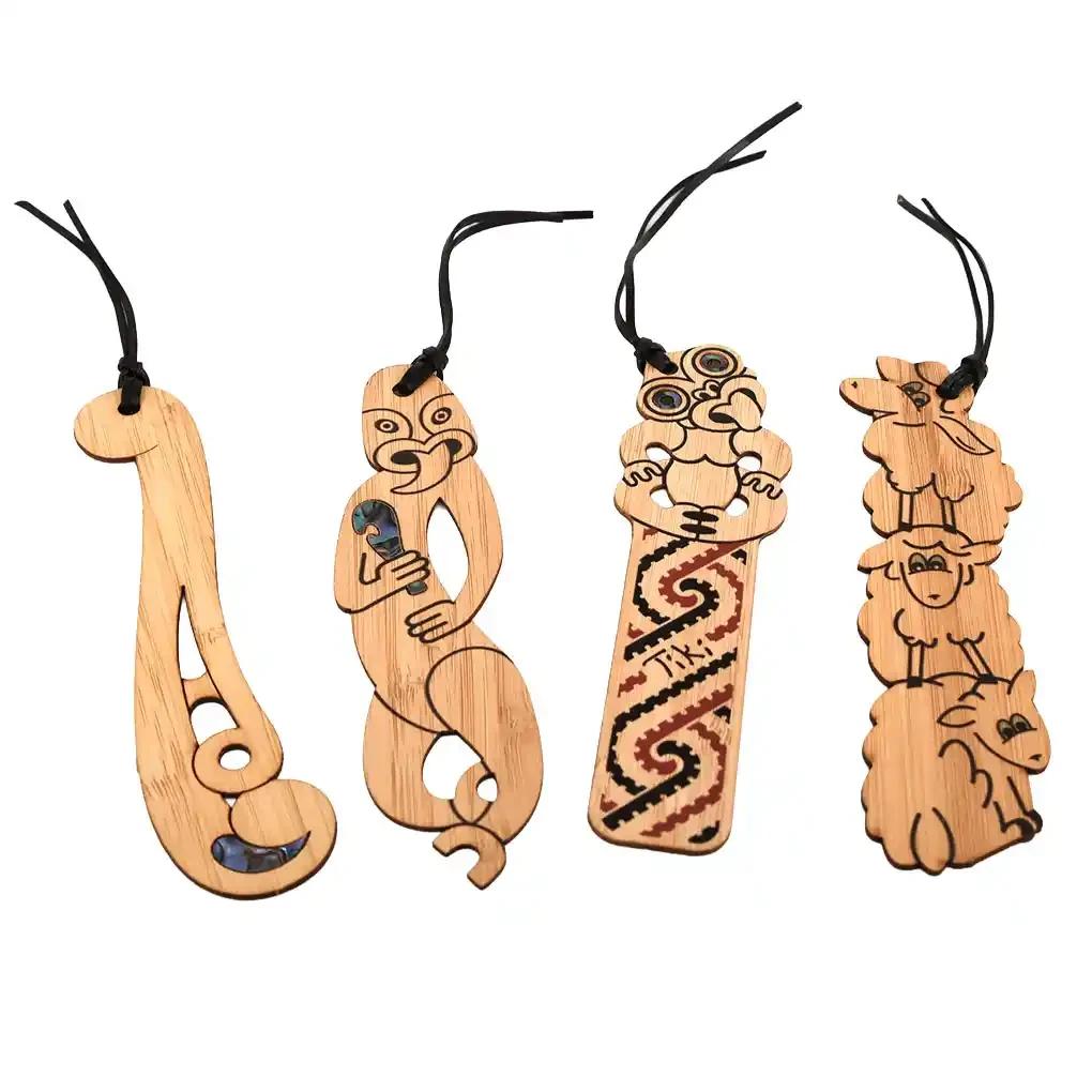 Bamboo bookmarks with kiwi designs
