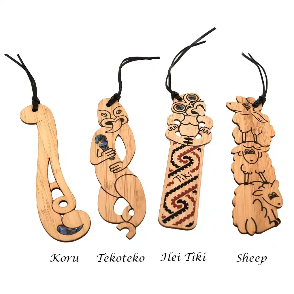 Bamboo bookmarks with kiwi designs