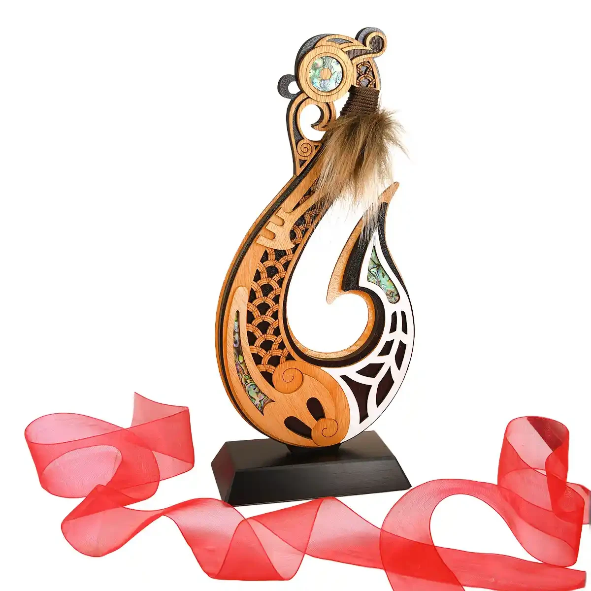 Large Māori fishhook trophy