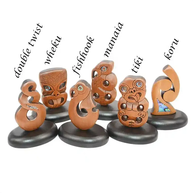 Māori carvings on a stand