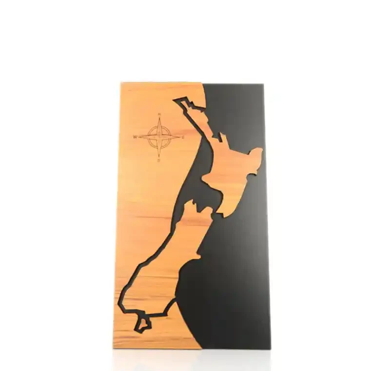 Wall art. Aotearoa - New Zealand wall hanger from rimu veneer