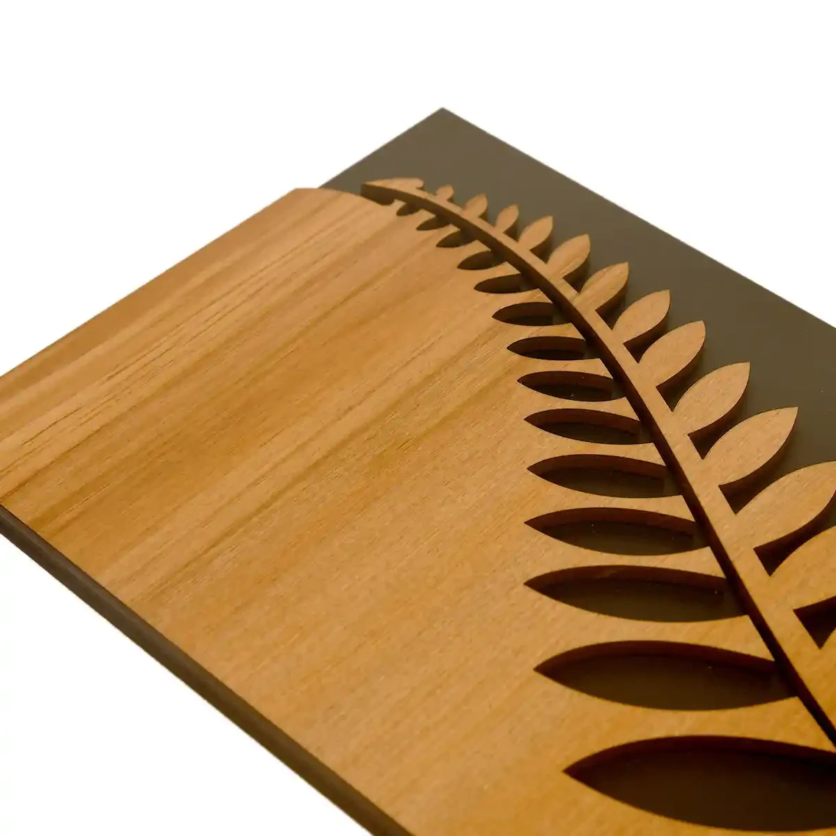 Māori art. Fern wall art from rimu veneer