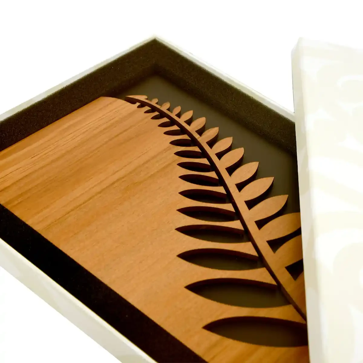 Māori art. Fern wall art from rimu veneer