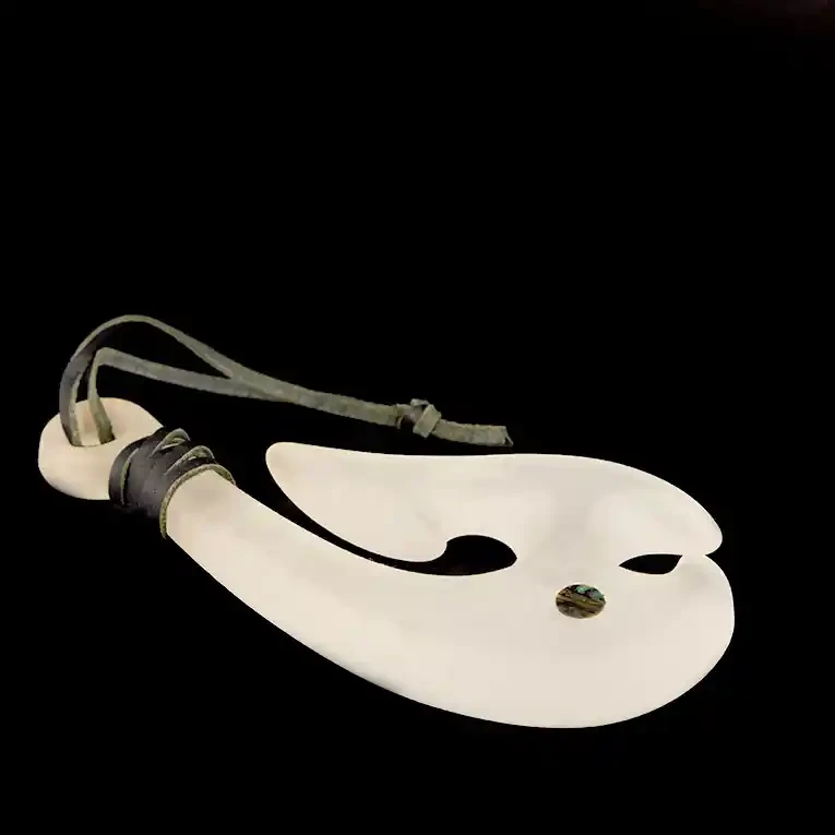 Māori glass fishhooks, frosted finish