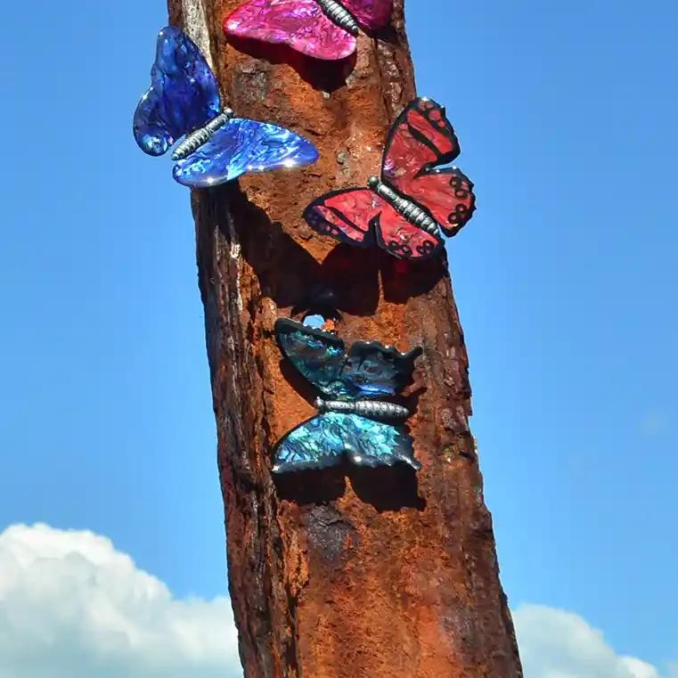 Paua shell butterflies