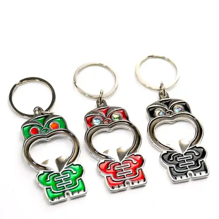 Tiki keyring bottle openers