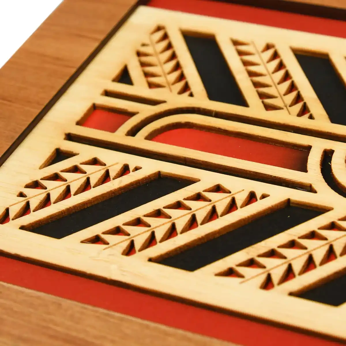 Contemporary Māori wall art rafter