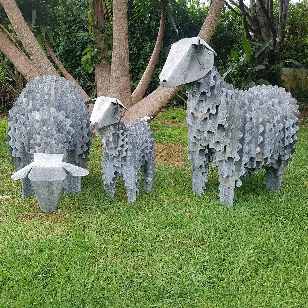 Corrugated iron sheep