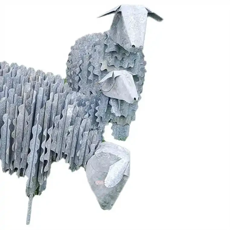 Corrugated iron sheep