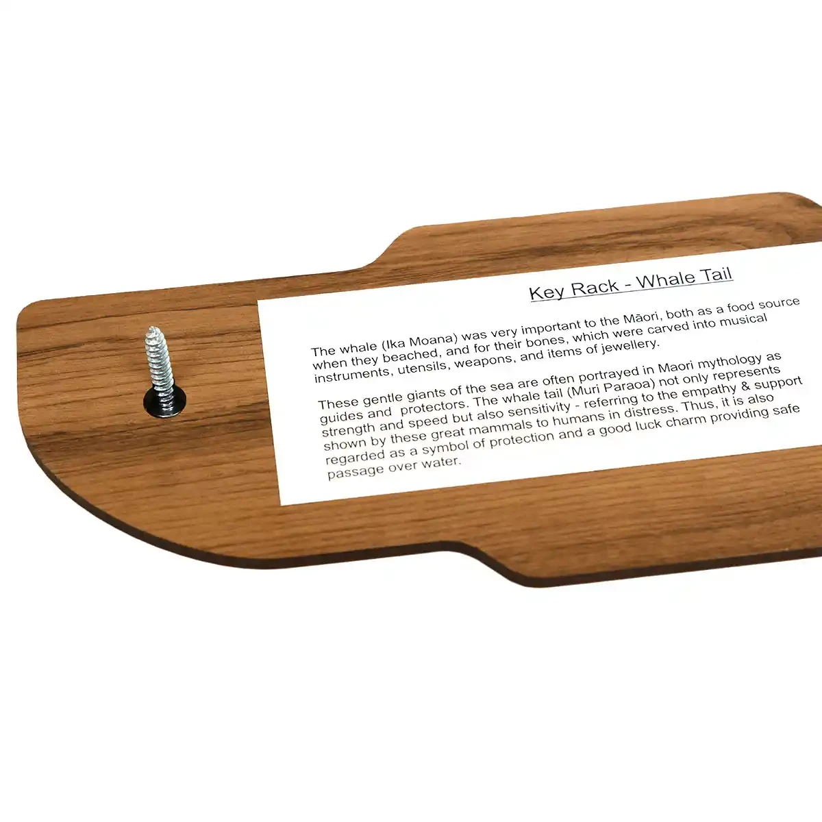 Māori whale tail key rack