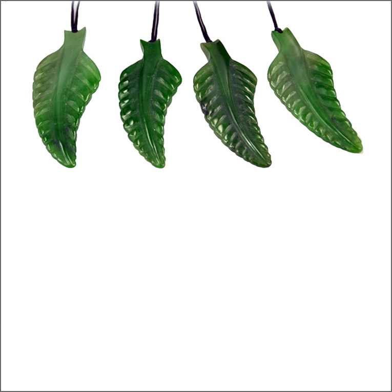 Greenstone fern pendants